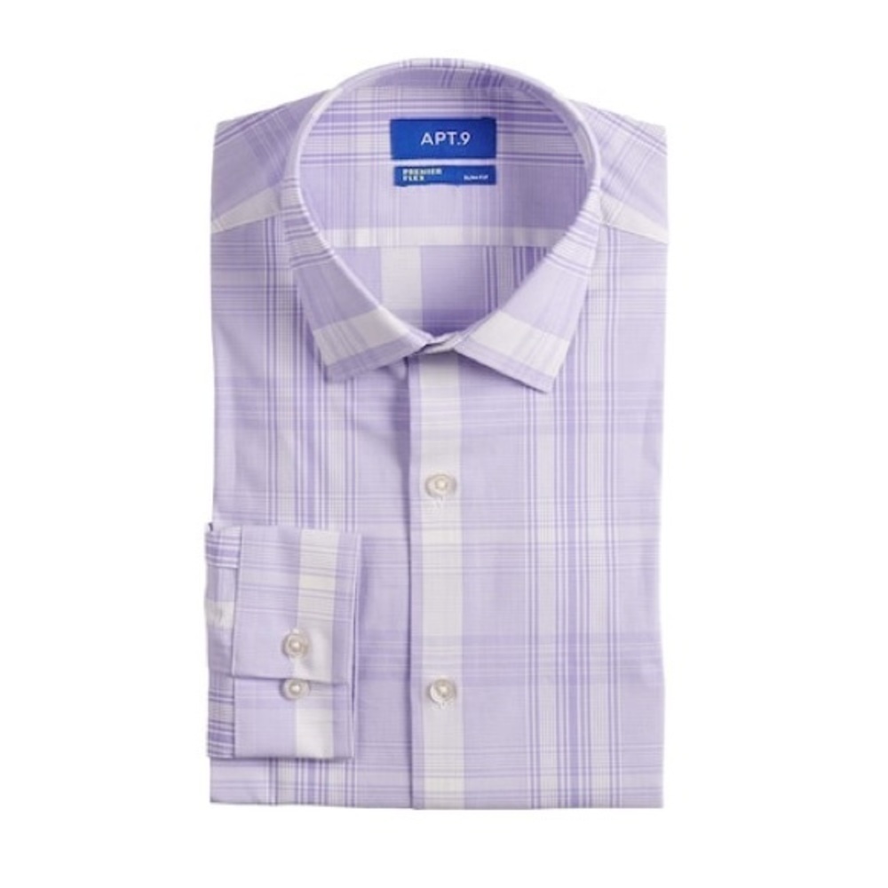 New Apt 9 Slim-Fit Flex Collar Stretch Dress Shirt
